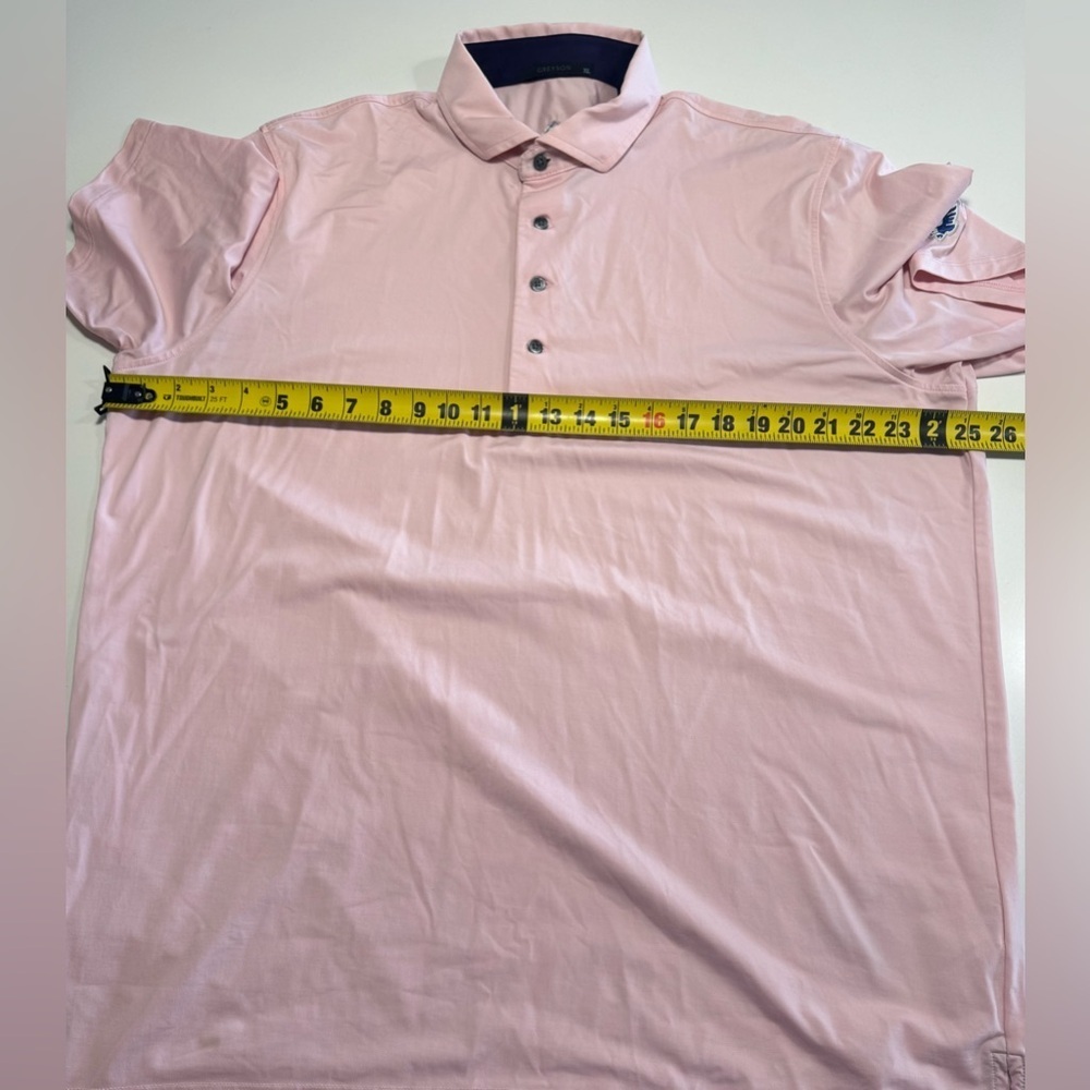 Greyson Men’s Polo Shirt Folds Of Honor Patriot Golf Club Logos Size XLG Pink - Picture 8 of 9